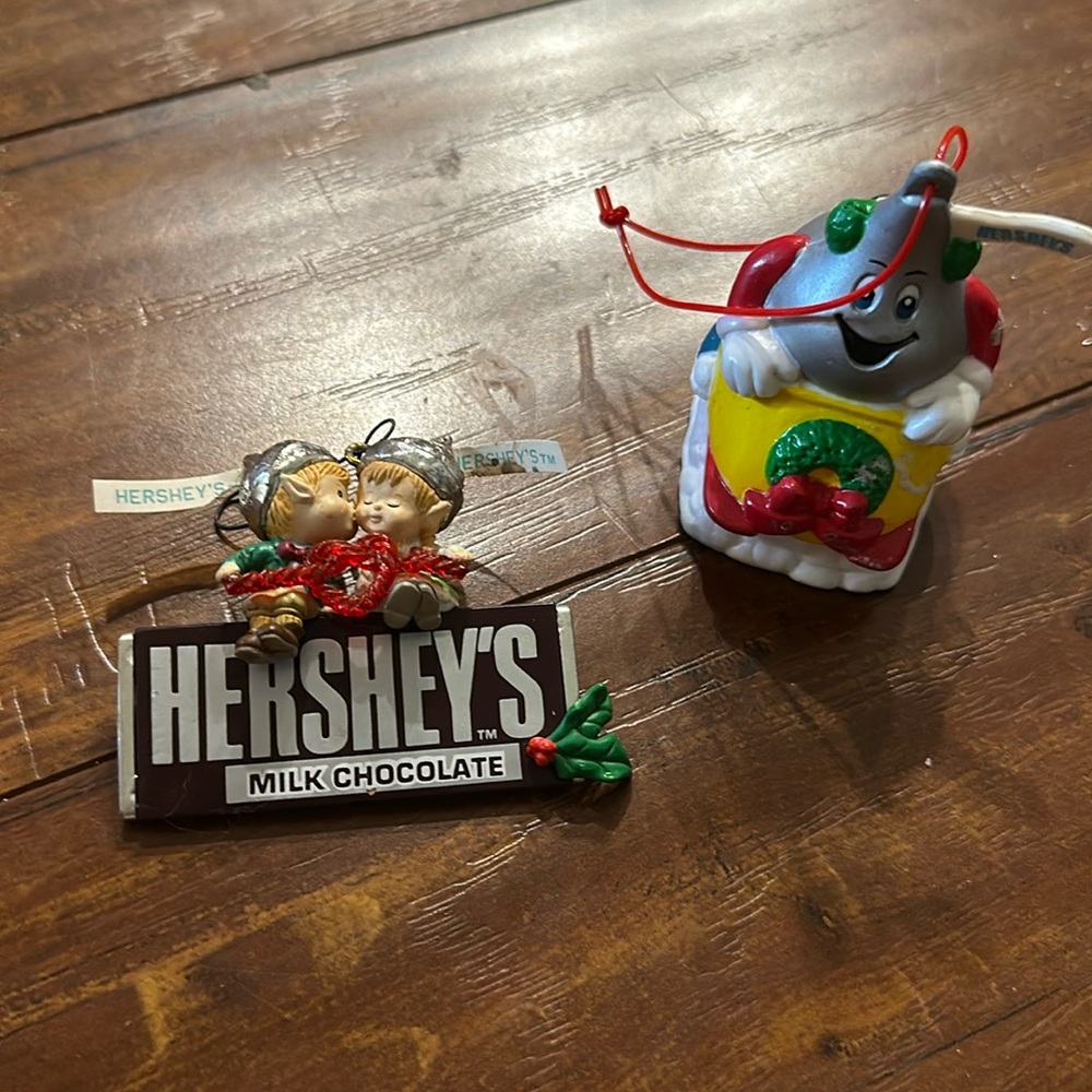 2 Hersey’s chocolate Kisses‎ Christmas Tree ornaments